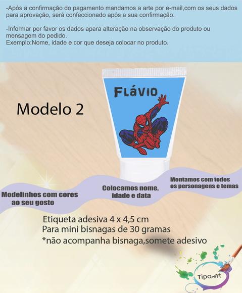 Rotulo para Bisnaga-homem Aranha