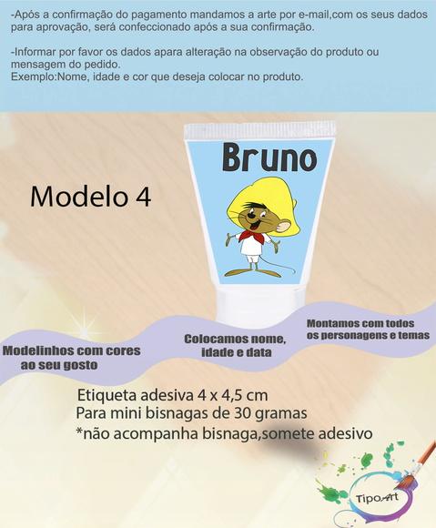 Rotulo para Bisnaga-ligeirinho