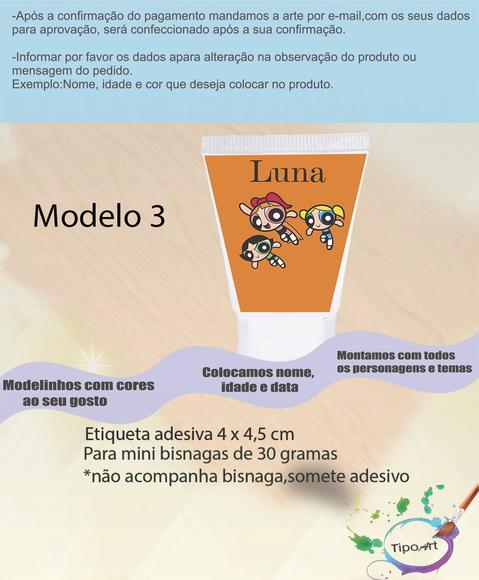 Rotulo para Bisnaga-meninas Poderosas