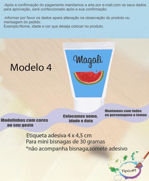 Rotulo para Bisnaga-melancia
