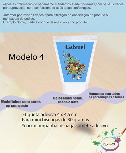 Rotulo para Bisnaga-minecraft