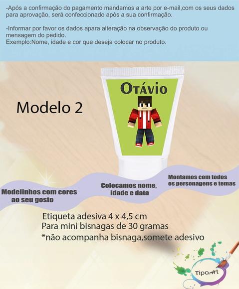 Rotulo para Bisnaga-minecraft