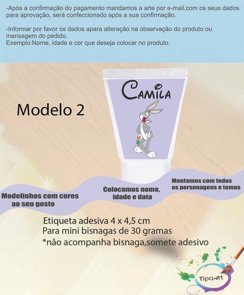 Rotulo para Bisnaga-pernalonga
