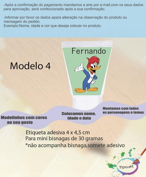 Rotulo para Bisnaga-pica Pau