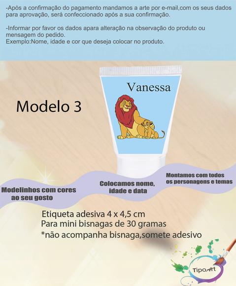 Rotulo para Bisnaga-rei Leão