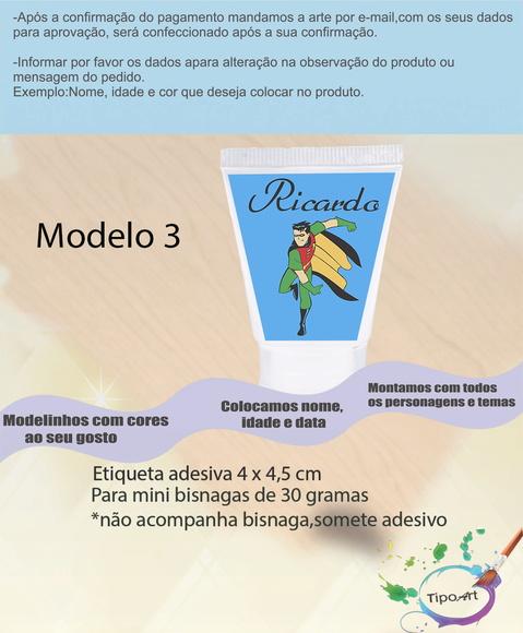 Rotulo para Bisnaga-robin