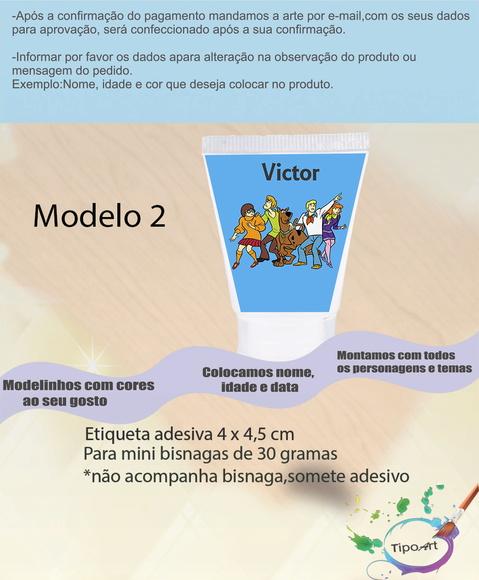 Rotulo para Bisnaga-scooby Doo
