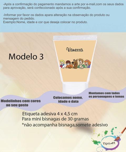 Rotulo para Bisnaga-scooby Doo