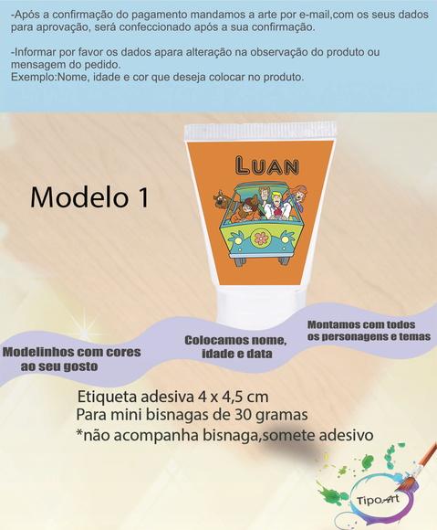Rotulo para Bisnaga-scooby Doo