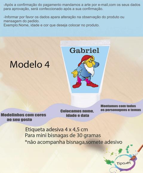 Rotulo para Bisnaga-sete Anões