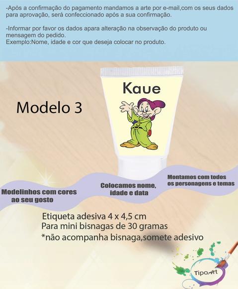 Rotulo para Bisnaga-sete Anões