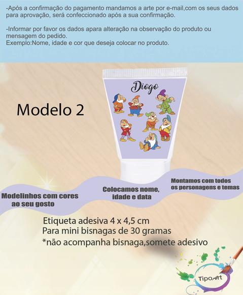 Rotulo para Bisnaga-sete Anões