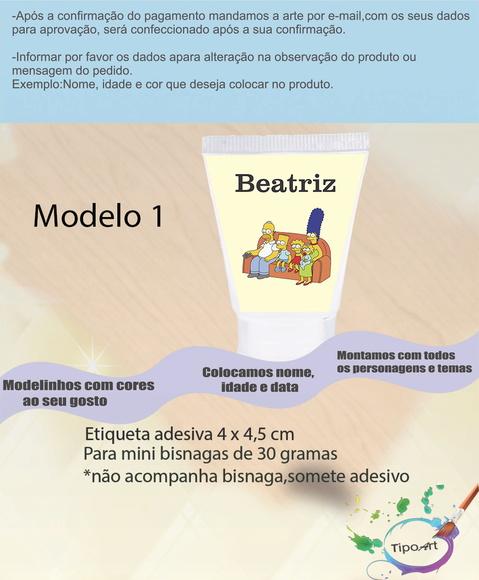 Rotulo para Bisnaga-simpson