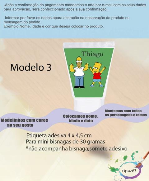 Rotulo para Bisnaga-simpson