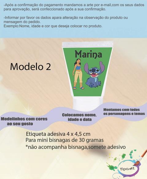 Rotulo para Bisnaga-stitch e Lilo