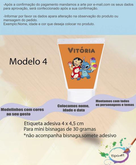 Rotulo para Bisnaga-stitch e Lilo
