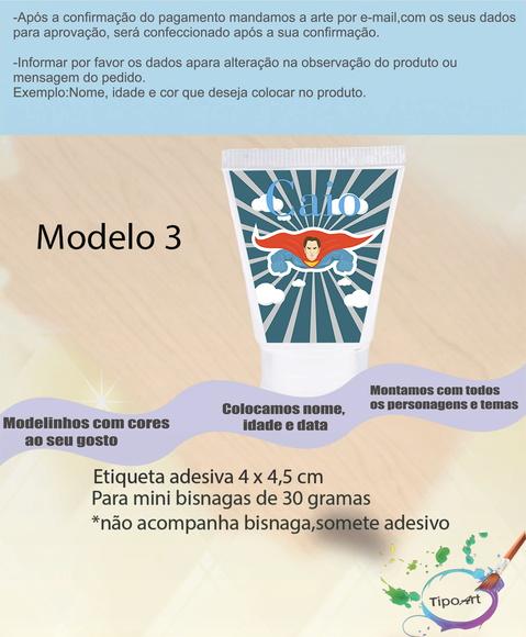 Rotulo para Bisnaga-super Heroi