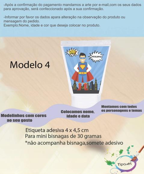 Rotulo para Bisnaga-super Heroi