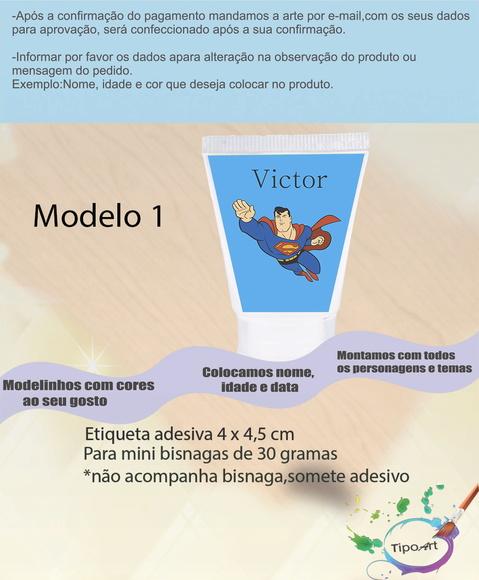 Rotulo para Bisnaga-super Homem