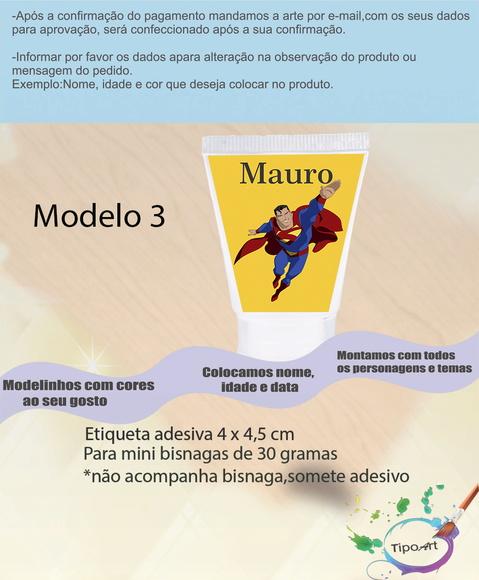 Rotulo para Bisnaga-super Homem