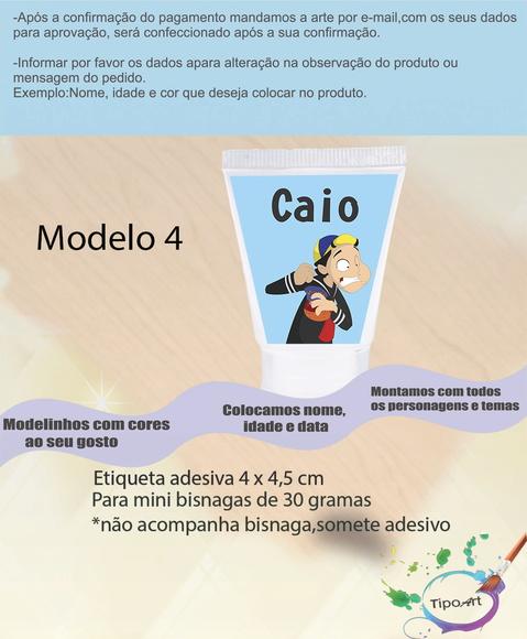 Rotulo para Bisnaga-turma do Chaves