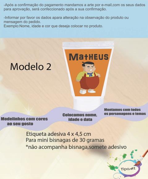 Rotulo para Bisnaga-turma do Chaves