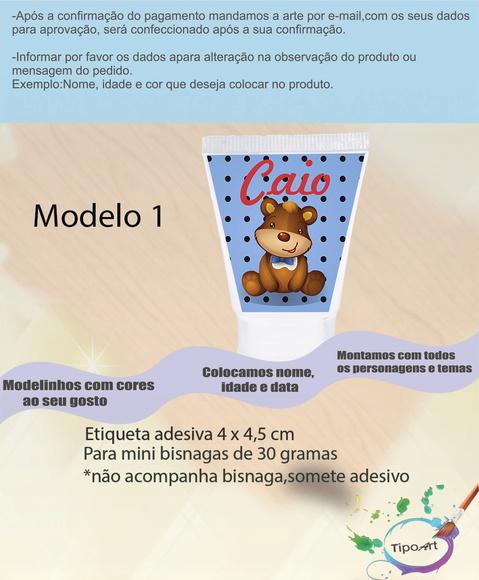 Rotulo para Bisnaga-ursinho