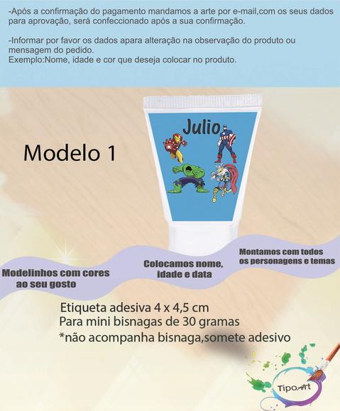 Rotulo para Bisnaga-vingadores