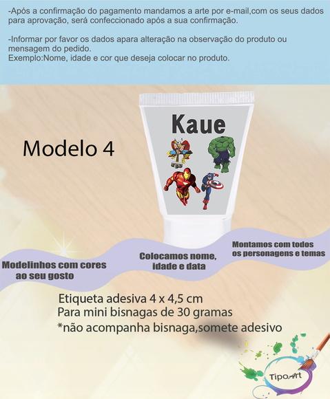 Rotulo para Bisnaga-vingadores