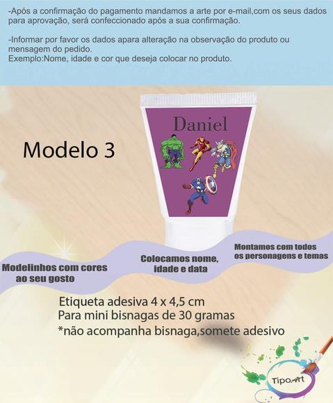 Rotulo para Bisnaga-vingadores