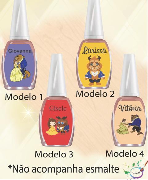 Rotulo para Esmalte-bela e a Fera