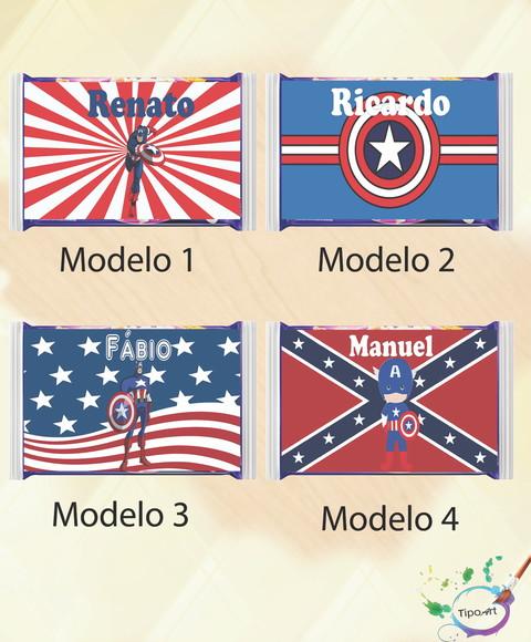 Rotulo Pipoca de Microondas- Capitão America