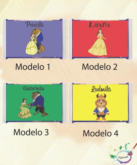 Rotulo Pipoca de Microondas-bela e a Fera