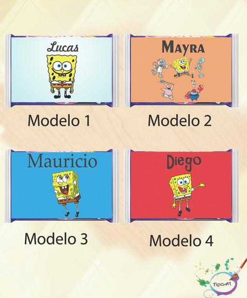 Rotulo Pipoca de Microondas-bob Esponja