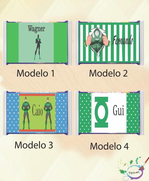 Rotulo Pipoca de Microondas-lanterna Verde