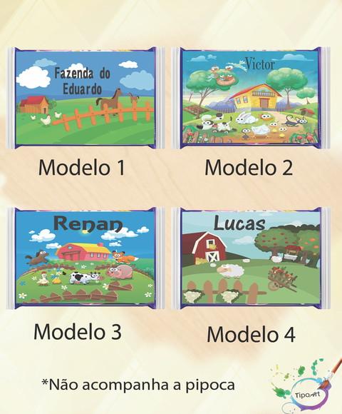 Rotulo Pipoca de Microondas-fazendinha