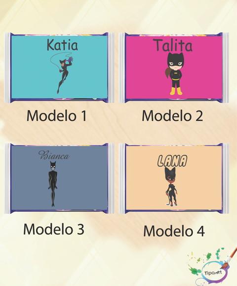 Rotulo Pipoca de Microondas-mulher Gato