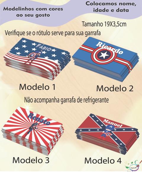 Rótulo Refrigerante-capitão America