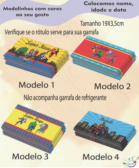 Rótulo Refrigerante-vingadores