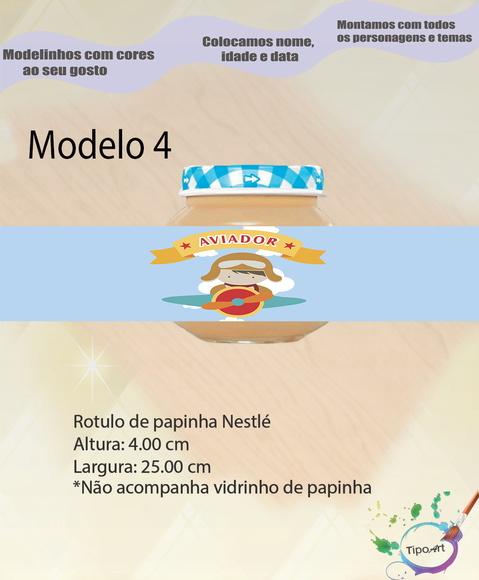 Rótulo Vidro Papinha- Aviador