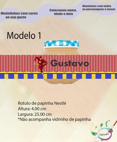 Rótulo Vidro Papinha- Flash