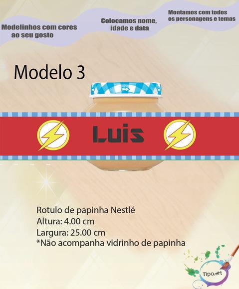 Rótulo Vidro Papinha- Flash