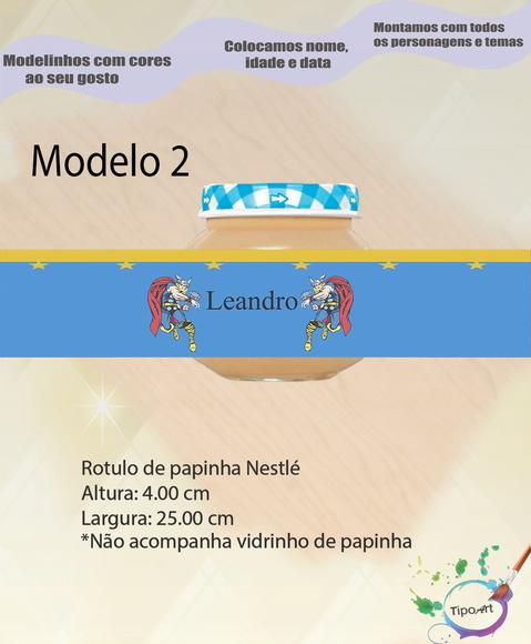 Rótulo Vidro Papinha- Thor