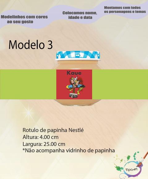 Rótulo Vidro Papinha- Thor