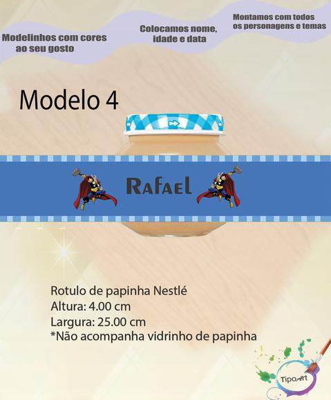 Rótulo Vidro Papinha- Thor