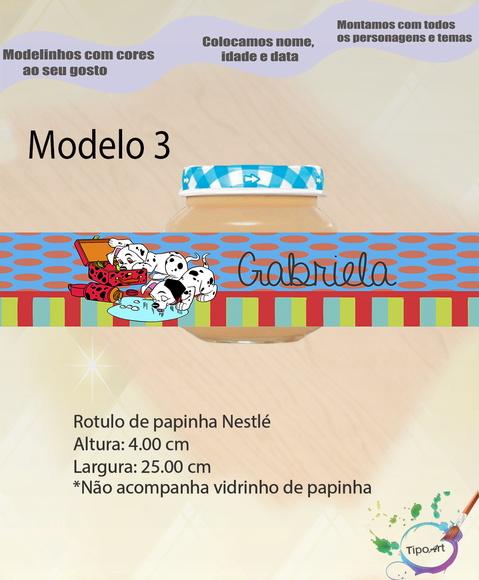 Rótulo Vidro Papinha-101 Dalmatas
