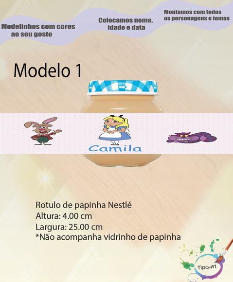 Rótulo Vidro Papinha-alice