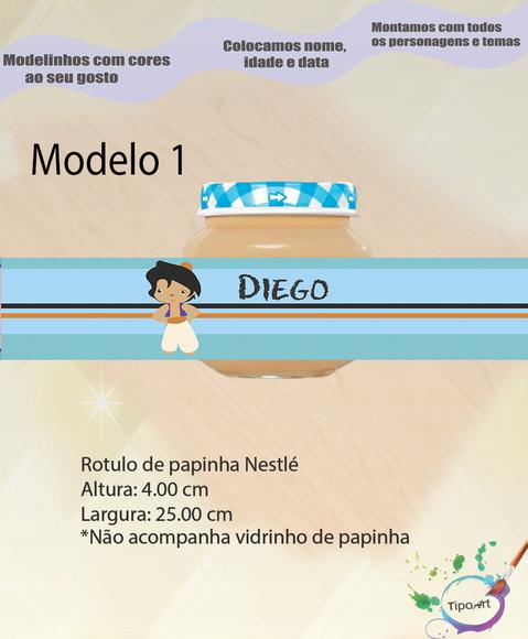 Rótulo Vidro Papinha-aladin