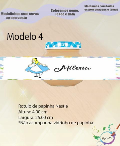 Rótulo Vidro Papinha-alice