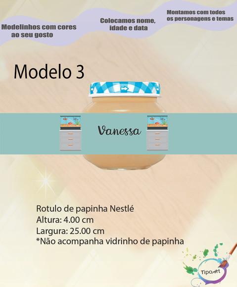 Rótulo Vidro Papinha-aquário